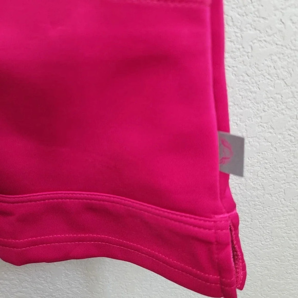 NWT Smitten Women's Scrub Top S Pink Solid Logo Polyester Short Sleeves Pockets - Picture 5 of 10